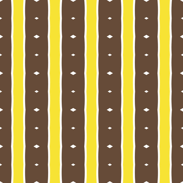 幾何学的形状を持つベクトルシームレスパターンテクスチャ背景,茶色で着色,黄色と白の色 - ベクター画像