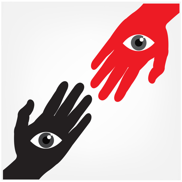 hand with the eye,vision concept - Vector, Image