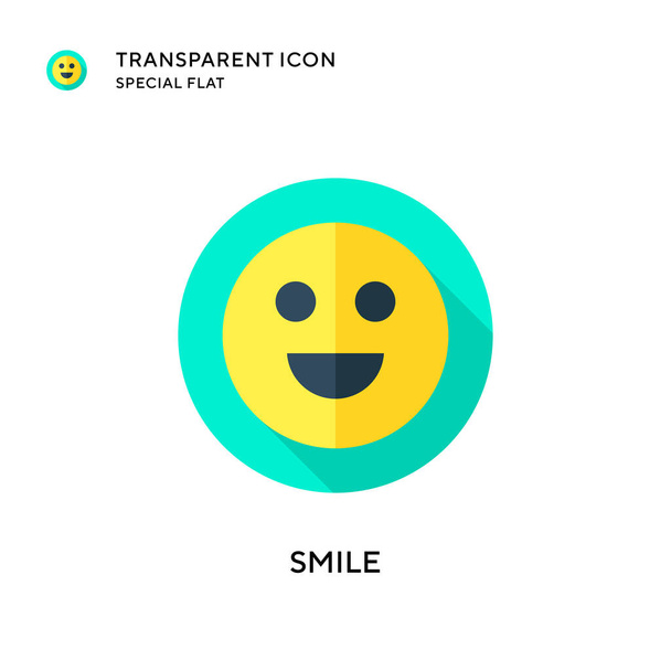 Smile vector icon. Flat style illustration. EPS 10 vector. - Vector, Image