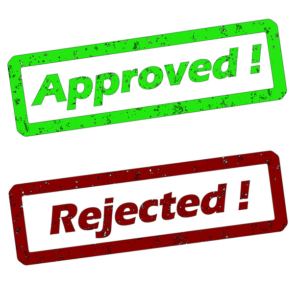 Approved rejectet stamp - Vector, Image