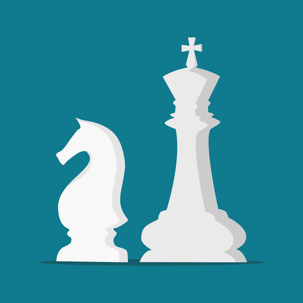 modernes Konzept der Geschäftsstrategie mit Schachfiguren. Vektor eps - Vektor, Bild