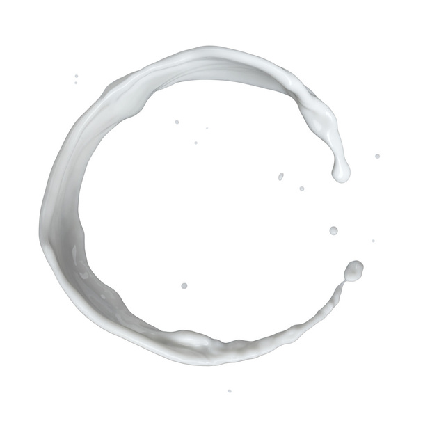 milk splash isolated on white - Φωτογραφία, εικόνα