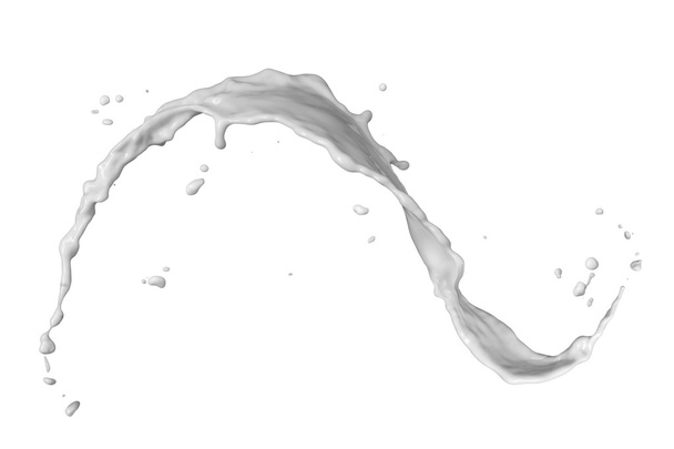 milk splash isolated on white - Φωτογραφία, εικόνα