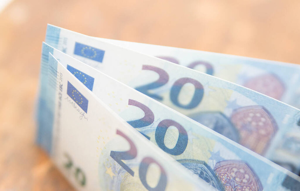 twintig eurobankbiljet, munteenheid in de Europese Unie, bedrijfsleven en financiën - Foto, afbeelding