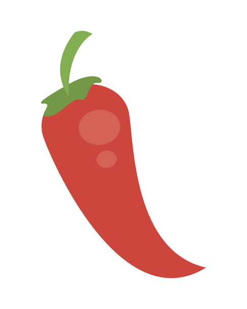 chili peper hete groente icoon - Vector, afbeelding