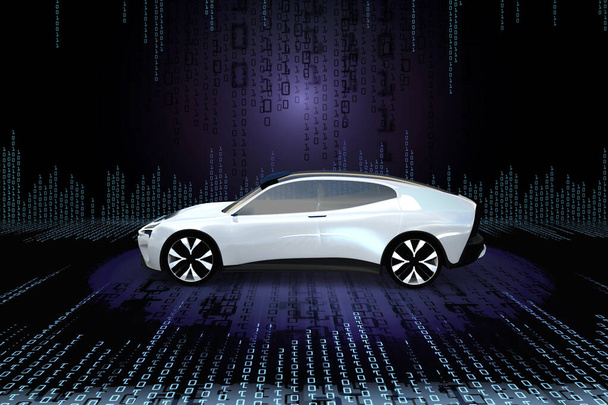 сучасний безпілотний автомобіль, автономне водіння, око
, - Фото, зображення