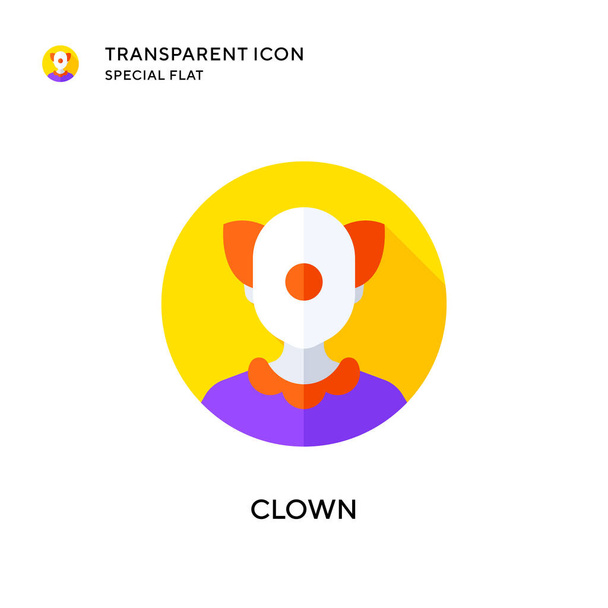 Clown vector icon. Flat style illustration. EPS 10 vector. - Vector, Image