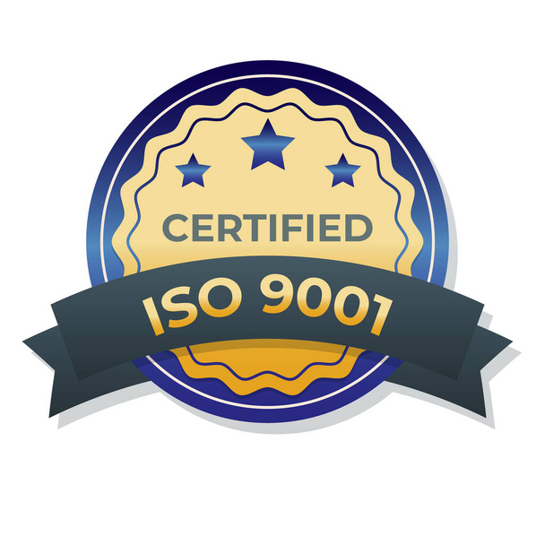 iso certification badge stamp design vector - Vector, Image