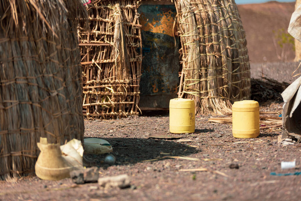 rybářská vesnice neaby jezera Turkana, Keňa - Fotografie, Obrázek
