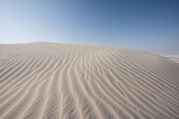 砂丘と白い砂でアル・ハリフの風景。中東のオマーンのインド洋アラビア海 - 写真・画像