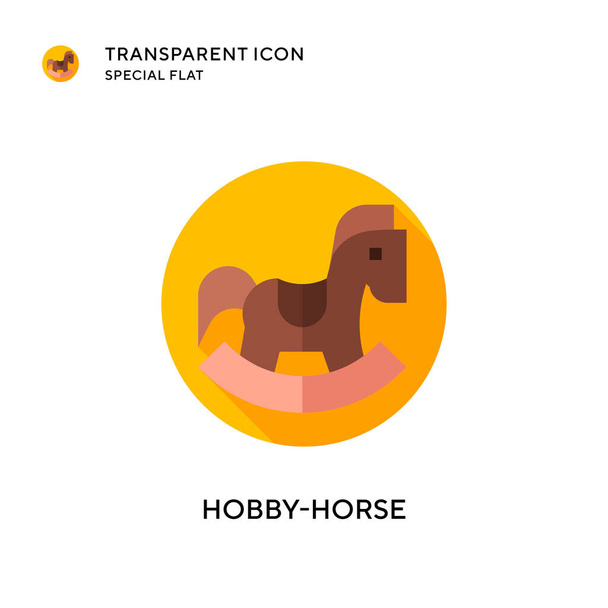 Hobby-horse vectoricoon. Platte stijl illustratie. EPS 10-vector. - Vector, afbeelding