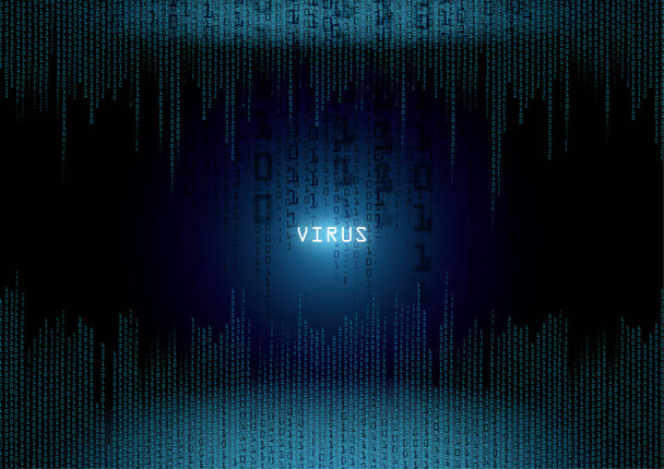  вредоносное ПО, экран компьютера, череп на дисплее с голубым фоном - Фото, изображение