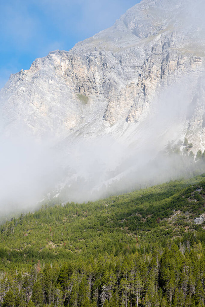 Fuorn Pass, Švýcarsko - 10. září 2020: Švýcarský národní park se nachází v západních Rhaetských Alpách, ve východním Švýcarsku. - Fotografie, Obrázek