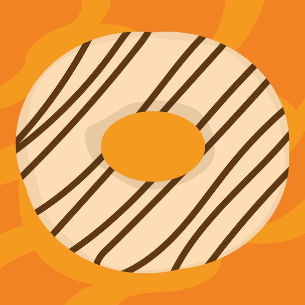 Isolated glazed donut icon - Vector, Image