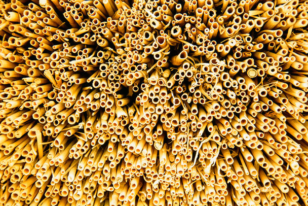 Beautiful straw yellow background close up - Fotografie, Obrázek