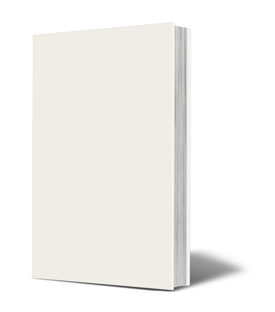 Mockup livro branco em branco com sombra isolada no branco. Ilustração 3D renderização. - Foto, Imagem