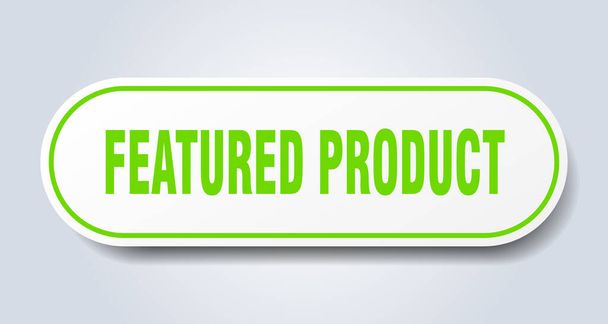 featured product sign. rounded isolated sticker. white button - ベクター画像