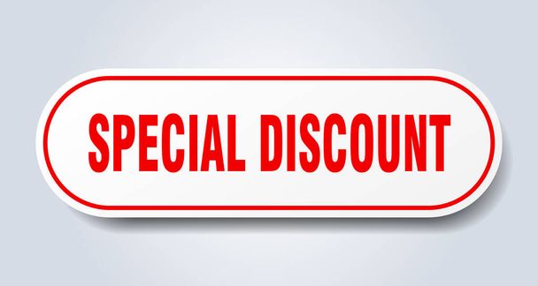 special discount sign. rounded isolated sticker. white button - Vektör, Görsel