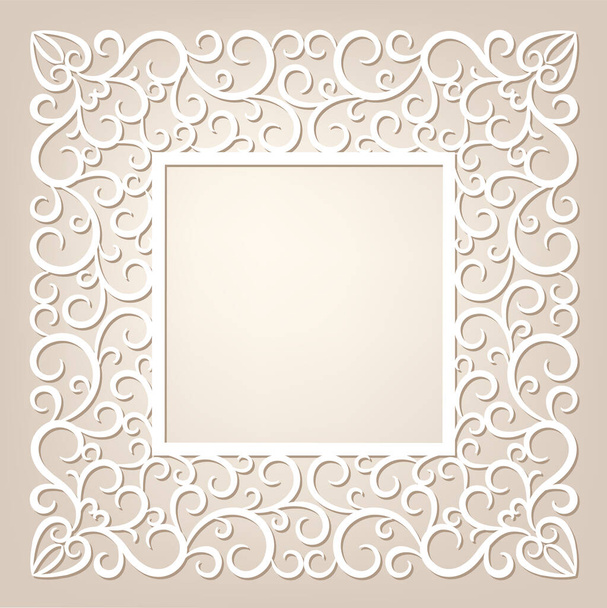 Plantilla de diseño de marco para tarjeta - Vector, Imagen