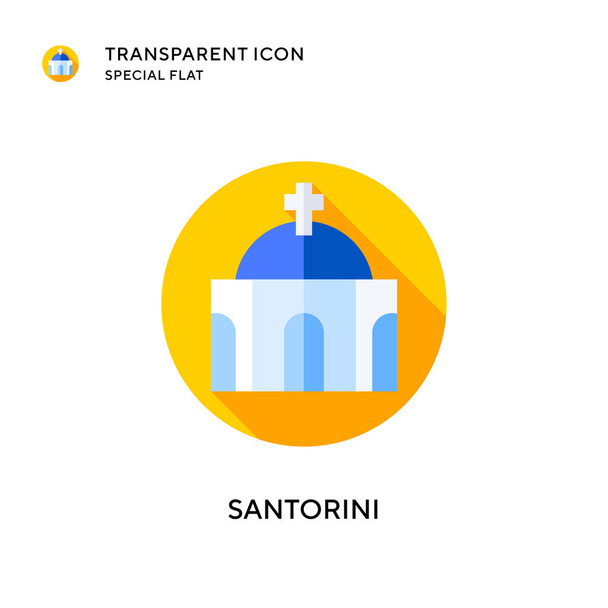 Santorini vector icon. Flat style illustration. EPS 10 vector. - Vector, Image
