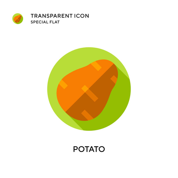 Icona vettoriale delle patate. Illustrazione in stile piatto. Vettore EPS 10. - Vettoriali, immagini
