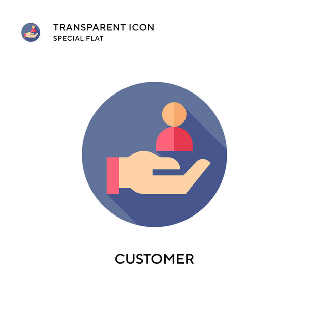 Customer vector icon. Flat style illustration. EPS 10 vector. - Vector, Image