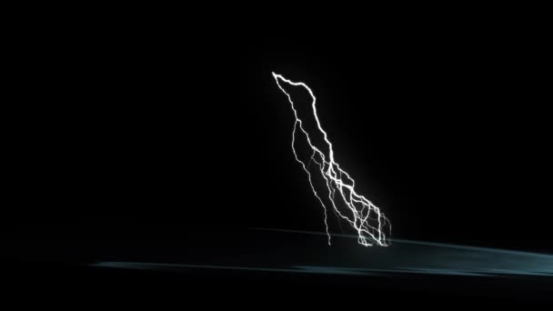 Цифровое рендеринговое освещение поражает электрической зарядкой видео - Кадры, видео