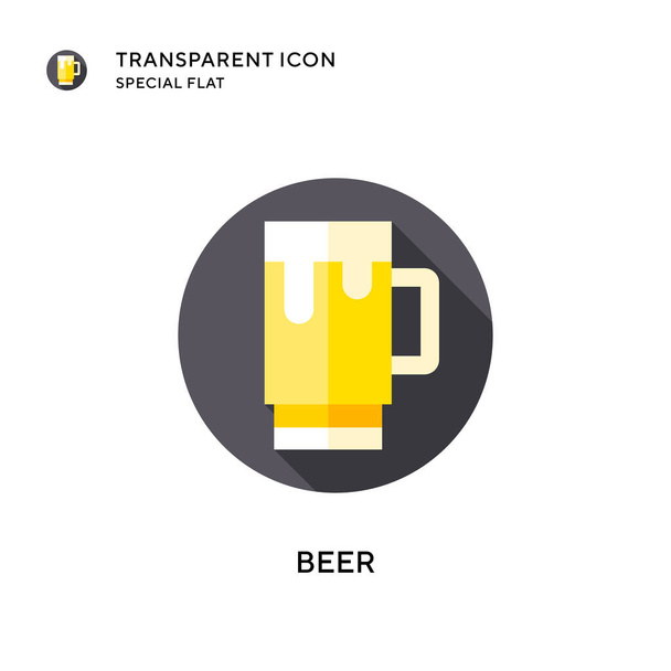 Beer vector icon. Flat style illustration. EPS 10 vector. - Vector, Image