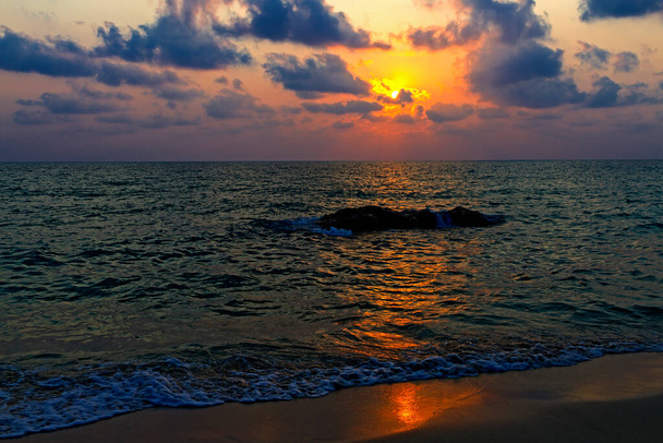 Sunset and twilight in Lonely beach at Koh Chang Thailand - Photo, Image