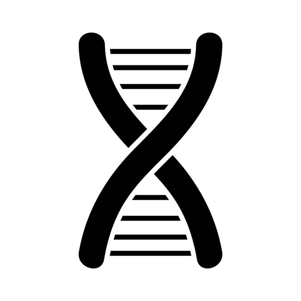 chromosome dna icon, silhouette style - Vector, Image