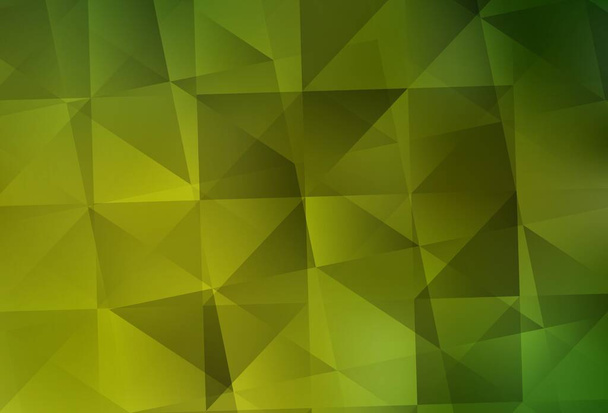 Verde claro, vector amarillo plantilla poligonal abstracta. Una muestra con formas poligonales. Patrón texturizado para sus fondos. - Vector, Imagen