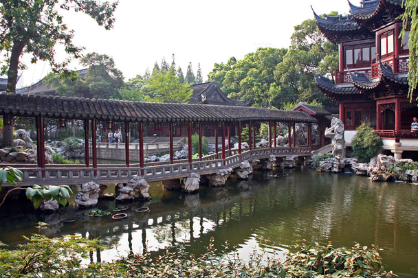 Pavillon yuyuan Gardens, shanghai, Çin - Fotoğraf, Görsel