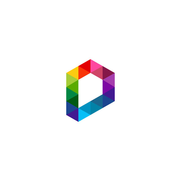P Letter Logo Design with Creative Modern Trendy Typography - Vecteur, image