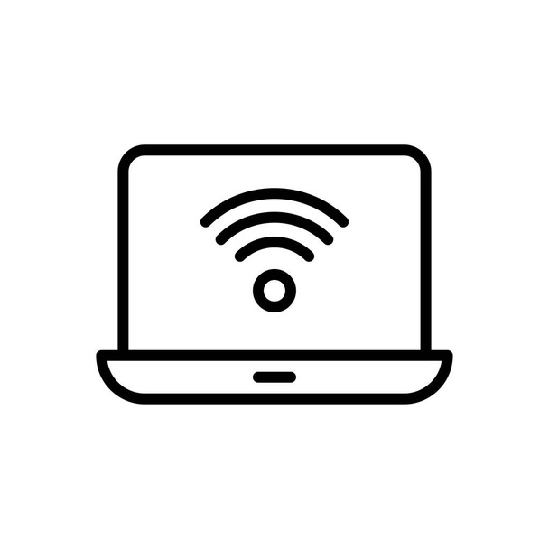 internet vector thin line icon - Wektor, obraz