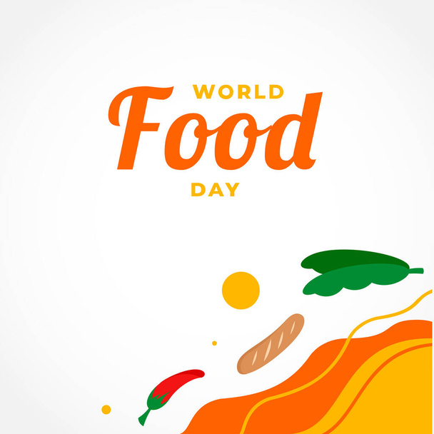 Παγκόσμια Ημέρα Τροφίμων Εικονογράφηση Διάνυσμα Σχεδιασμός - Διάνυσμα, εικόνα