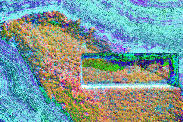 абстрактні неонові кольори текстури шпалер з подряпинами і тріщинами
  - Фото, зображення