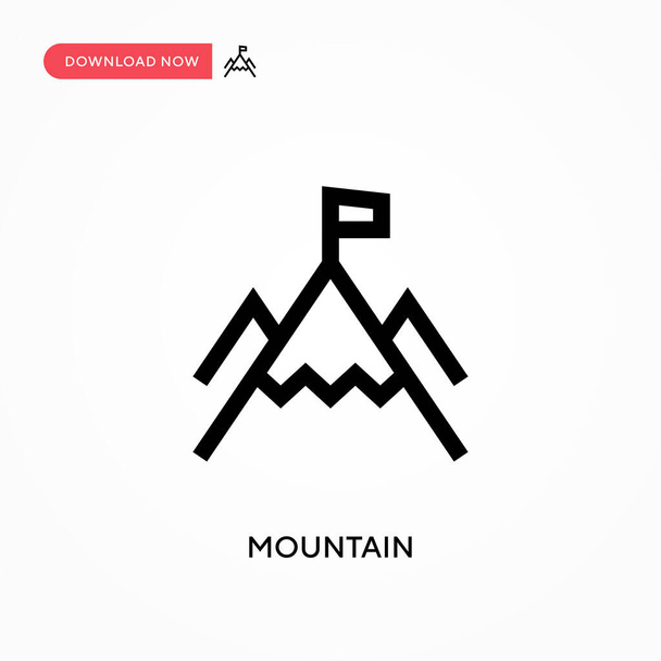 Mountain vector icon. . Modern, simple flat vector illustration for web site or mobile app - Vector, Image