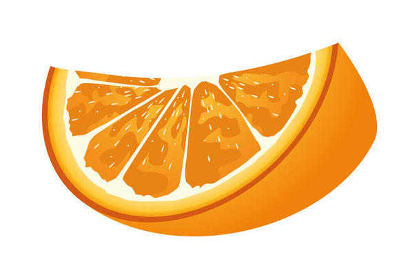 fresh orange citrus fruit icon - ベクター画像