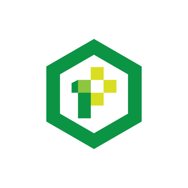 Hexagon met One Plus logo design vector - Vector, afbeelding