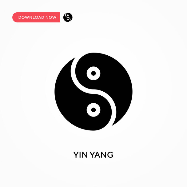 Yin Yang vektorová ikona. . Moderní, jednoduchá plochá vektorová ilustrace pro webové stránky nebo mobilní aplikace - Vektor, obrázek