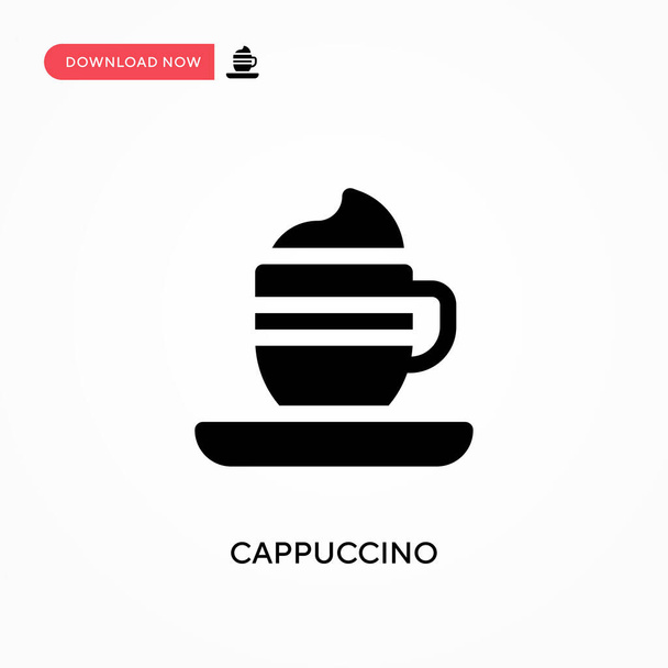 Ikona wektora Cappuccino. - Tak. Nowoczesna, prosta płaska ilustracja wektorowa dla strony internetowej lub aplikacji mobilnej - Wektor, obraz
