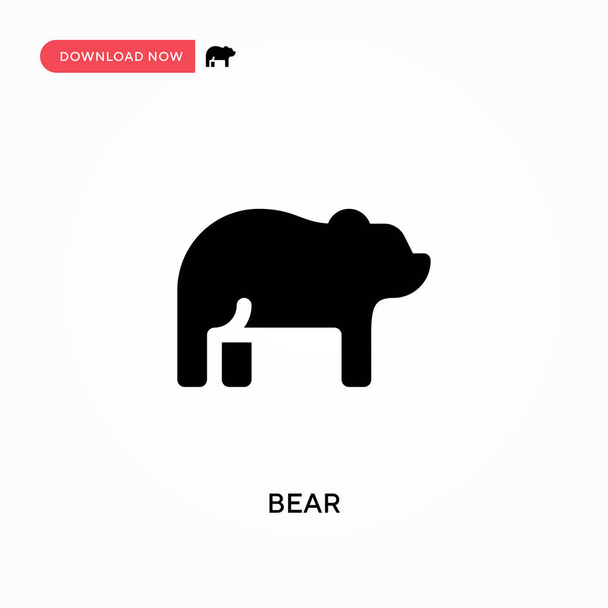 Ícone de vetor de urso. .. ilustração vetorial plana moderna e simples para web site ou aplicativo móvel - Vetor, Imagem