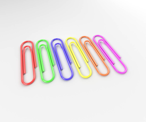 Paper clips isolated on white background. - Photo, Image
