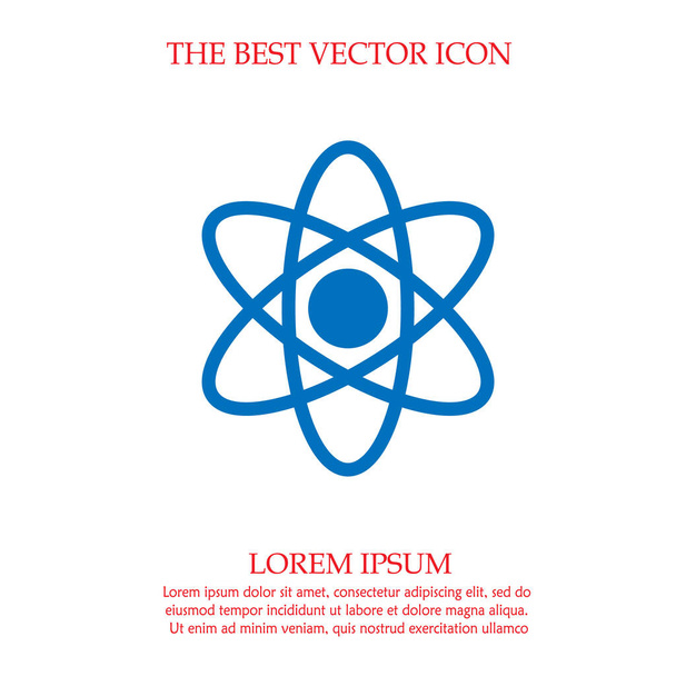 Icono de vector átomo. Ilustración de vectores moleculares EPS 10. - Vector, imagen