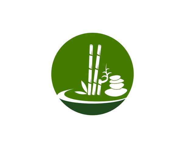 Icono de bambú spa logo diseño vector ilustración - Vector, imagen