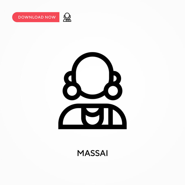 Icona vettoriale Massai. . Moderna, semplice illustrazione vettoriale piatta per sito web o app mobile - Vettoriali, immagini