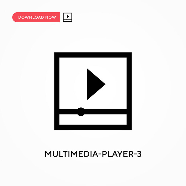 Multimedia-player-3 vector icon. . Modern, simple flat vector illustration for web site or mobile app - Vector, Image