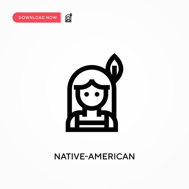 Icono de vector nativo-americano. .. Moderno, simple ilustración de vector plano para el sitio web o aplicación móvil - Vector, Imagen