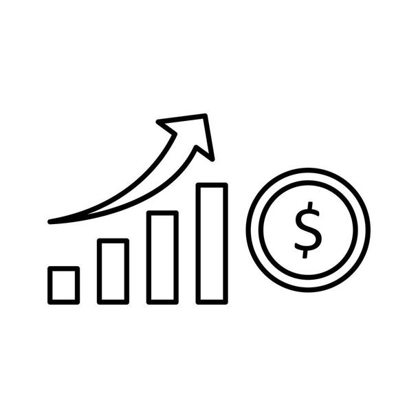 Векторная иконка роста прибыли, которая может легко изменять или редактировать - Вектор,изображение