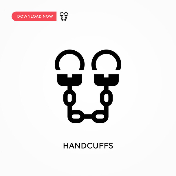 Векторні значки наручників. . . Сучасна, проста плоска Векторна ілюстрація для веб-сайту або мобільного додатку
 - Вектор, зображення
